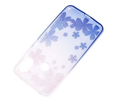 Чохол для Xiaomi Redmi 6 Pro / Mi A2 Lite Glamour ambre синій "квіти" 1374555
