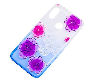Чохол для Xiaomi Redmi 6 Pro / Mi A2 Lite Glamour ambre фіолетові "квіти" 1374557