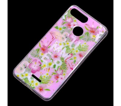 Чохол для Xiaomi Redmi 6 Flowers Confetti "рожеві квіти" 1374239
