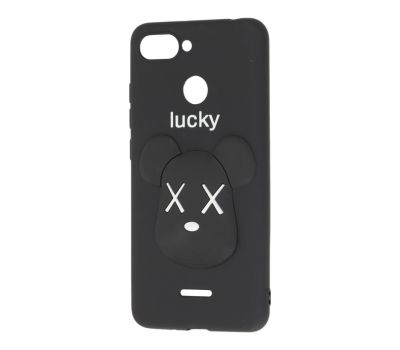Чохол для Xiaomi Redmi 6 "ведмедик Lucky" чорний