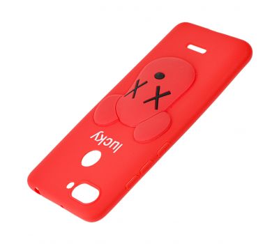 Чохол для Xiaomi Redmi 6 "ведмедик Lucky" червоний 1374175