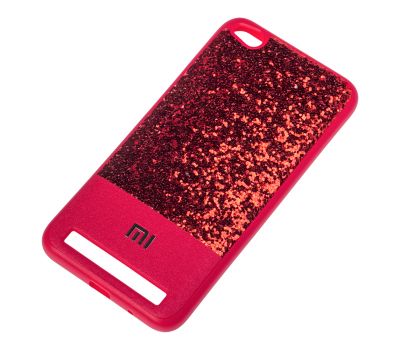 Чохол для Xiaomi Redmi 5a Leather + Shining червоний 1374093