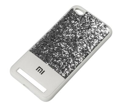 Чохол для Xiaomi Redmi 5a Leather + Shining сріблястий 1374096