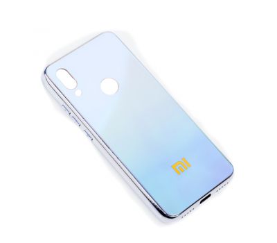 Чохол для Xiaomi Redmi 7 Rainbow glass з лого синій 1375850