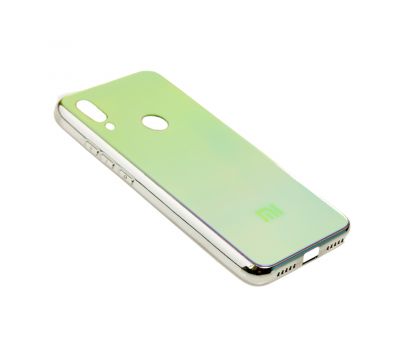 Чохол для Xiaomi Redmi 7 Rainbow glass з лого зелений 1375847
