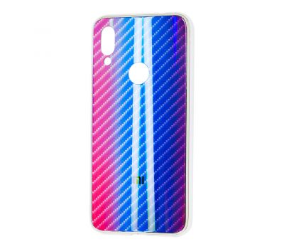 Чохол для Xiaomi Redmi 7 Carbon Gradient Hologram синій