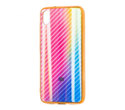 Чохол для Xiaomi Redmi 7A Carbon Gradient Hologram рожевий