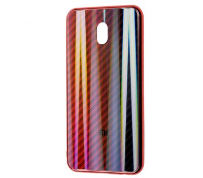 Чохол для Xiaomi Redmi 8A Carbon Gradient Hologram червоний