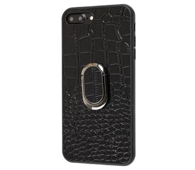 Чохол Genuine для iPhone 7 Plus / 8 Plus Leather Croco чорний