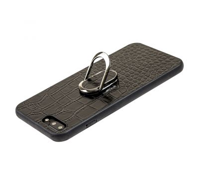 Чохол Genuine для iPhone 7 Plus / 8 Plus Leather Croco чорний 1380278