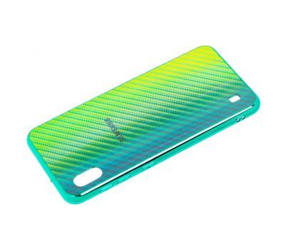 Чохол для Samsung Galaxy A10 (A105) Carbon Gradient Hologram зелений 1382730