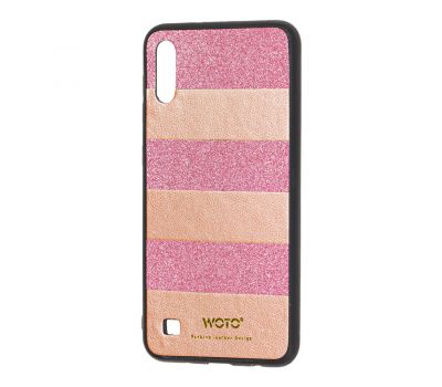 Чохол для Samsung Galaxy A10 (A105) woto з блискітками рожевий