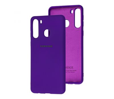 Чохол для Samsung Galaxy A21 (A215) Silicone Full фіолетовий