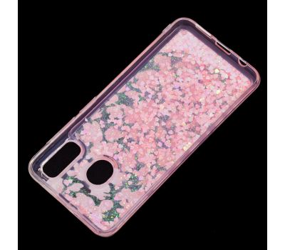 Чохол для Samsung Galaxy A20 / A30 Блиск вода рожевий рожеві квіти 1385258