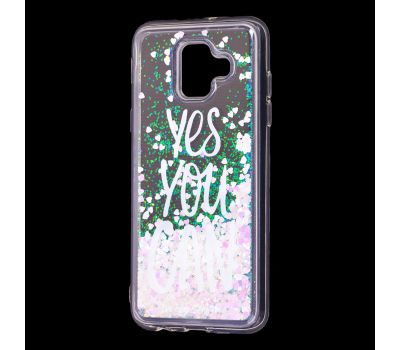 Чохол для Samsung Galaxy A6 2018 (A600) Блиск вода світло-рожевий "yes you can"