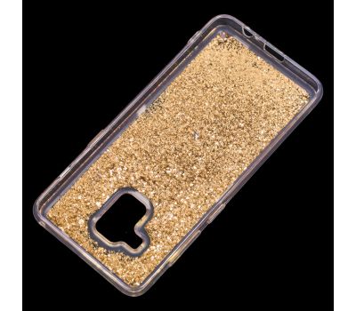 Чохол для Samsung Galaxy A8 2018 (A530) вода золотистий "корона та діамант" 1388276
