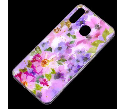 Чохол для Samsung Galaxy M20 (M205) Flowers Confetti "рожево-фіолетові квіти" 1388981