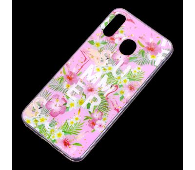 Чохол для Samsung Galaxy M20 (M205) Flowers Confetti "рожеві квіти" 1388984