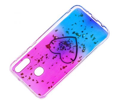 Чохол для Samsung Galaxy M20 (M205) Multi confetti рожевий "Серце" 1389016