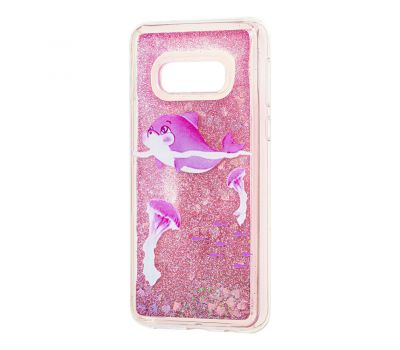 Чохол для Samsung Galaxy S10e (G970) Блиск вода "дельфін рожевий" 1390960