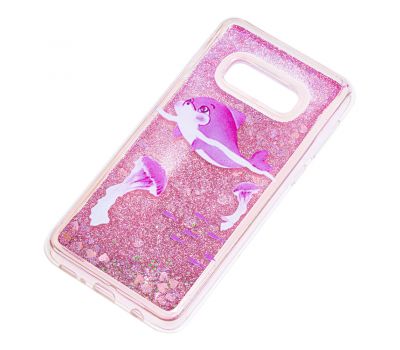 Чохол для Samsung Galaxy S10e (G970) Блиск вода "дельфін рожевий" 1390961