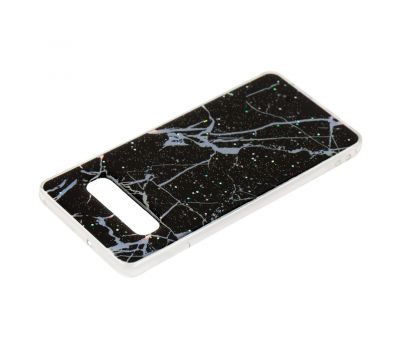 Чохол для Samsung Galaxy S10+ (G975) силікон marble чорний 1390845