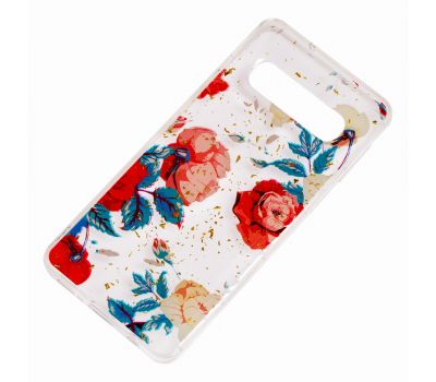 Чохол для Samsung Galaxy S10+ (G975) Flowers Confetti "троянда" 1390726