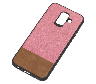 Чохол для Samsung Galaxy A6 2018 (A600) Hard Textile рожево-коричневий 1391852