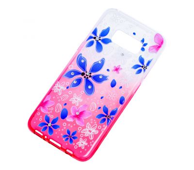 Чохол для Samsung Galaxy S8 (G950) Glamour ambre рожевий "квіти" 1391376