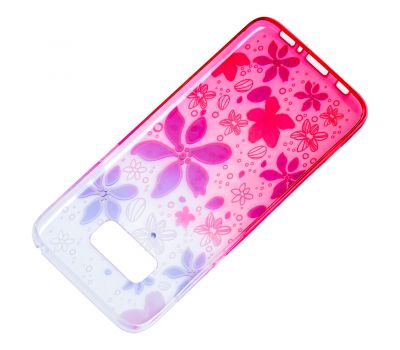 Чохол для Samsung Galaxy S8 (G950) Glamour ambre рожевий "квіти" 1391377