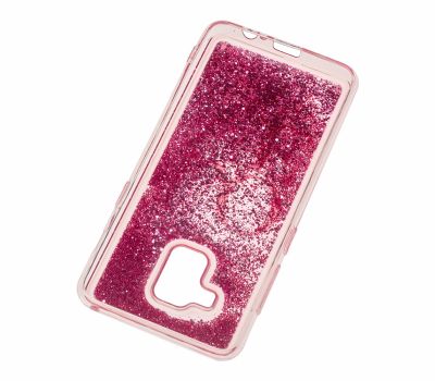 Чохол для Samsung Galaxy A8 2018 (A530) Блиск вода рожевий "Love" 1392045