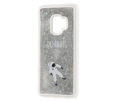 Чохол для Samsung Galaxy S9 (G960) Блискітка вода срібляста "космонавт" 1393458