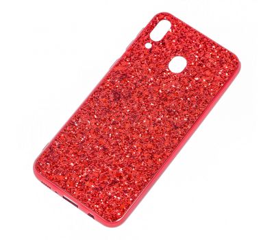Чохол для Samsung Galaxy M20 (M205) Shining sparkles з блискітками червоний 1393572