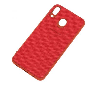 Чохол для Samsung Galaxy M20 (M205) Carbon червоний 1393015