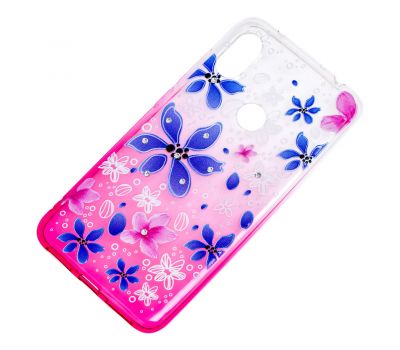 Чохол для Xiaomi Redmi Note 6 Pro Glamour ambre рожевий "квіти" 1397865