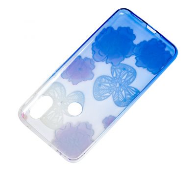 Чохол для Xiaomi Redmi Note 6 Pro Glamour ambre фіолетові "квіти" 1397872