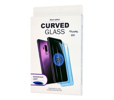Захисне скло Huawei P30 Pro Full Glue UV Nano прозоре клей + лампа