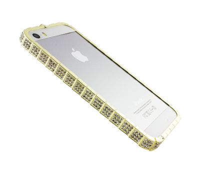 Металевий бампер iPhone 5 BVLGARI змія золото