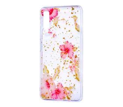 Чохол для Samsung Galaxy A7 2018 (A750) Flowers Confetti "китайська троянда"