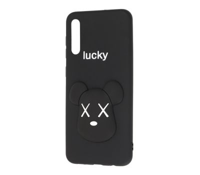 Чохол для Samsung Galxy A50 (A505) "ведмедик Lucky" чорний