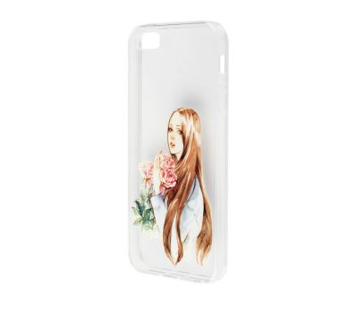 Чохол для iPhone 5 дівчина з квітами 1475360