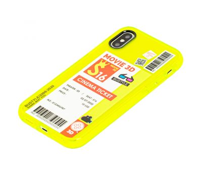 Чохол для iPhone X / Xs Acid Yellow cinema ticket 1476314