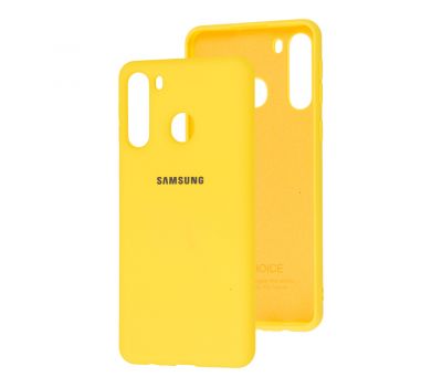 Чохол для Samsung Galaxy A21 (A215) Silicone Full жовтий