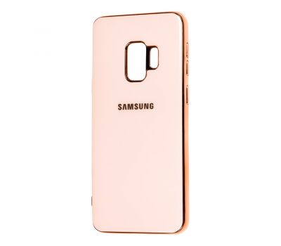 Чохол Samsung Galaxy S9 (G960) Silicone case (TPU) рожево-золотистий