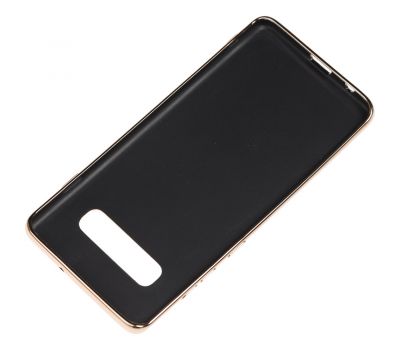 Чохол для Samsung Galaxy S10 (G973) Silicone case (TPU) рожево-золотистий 1487306