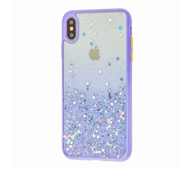 Чохол для iPhone X / Xs Glitter Bling бузковий