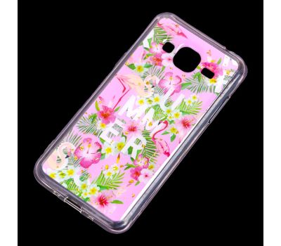 Чохол для Samsung Galaxy J3 2016 (J320) Flowers Confetti "рожеві квіти" 1513253