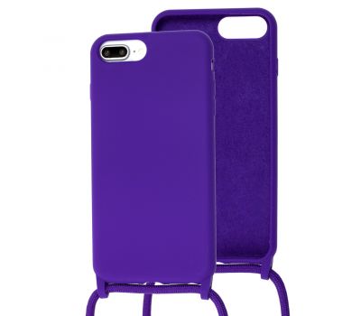 Чохол для iPhone 7 Plus / 8 Plus Lanyard with logo violet