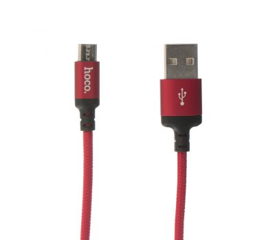 Кабель USB Hoco X14 Times Speed microUSB 1m красно-черный