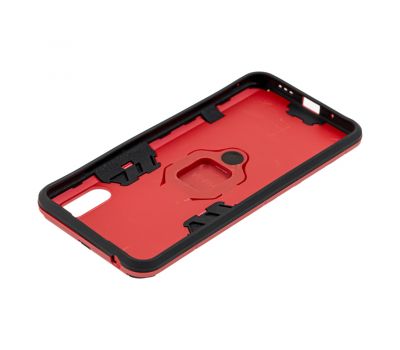 Чохол для Xiaomi Redmi 9A Transformer Ring ударостійкий з кільцем червоний 1520796